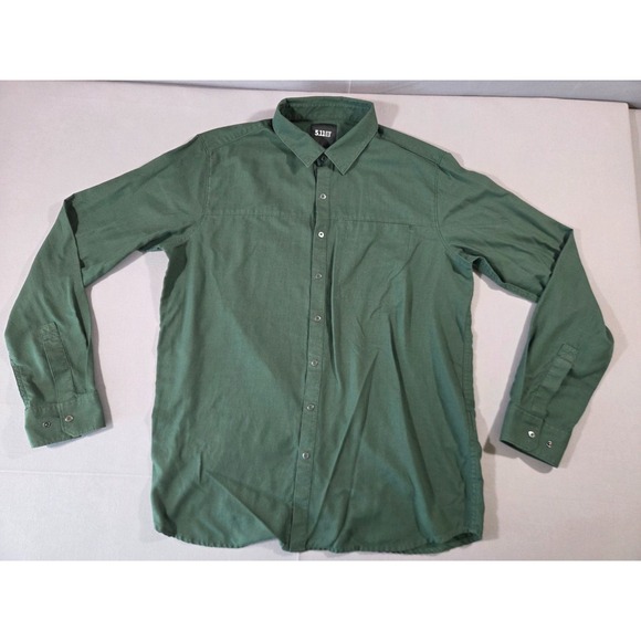 5.11 Tactical Other - 5.11 Tactical Shirt Mens Medium Green Checkered Soft Cotton Utility Casual